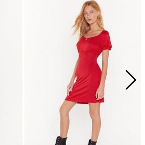 NWT Nasty Gal Puff Sleeve Dress
